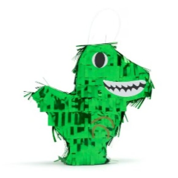 Green Mini Foil Dino Pinata - Picture 1 of 5